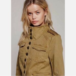 Free People Olive Utility Jacket